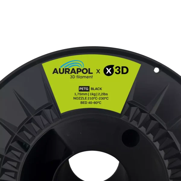 Aurapol Filament PET-G Czarny Aurapol x X3D - obrazek 2