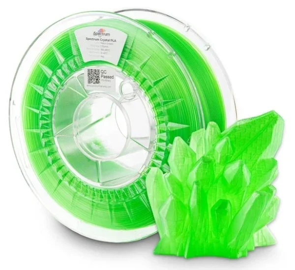 Spectrum Filament PLA Crystal Neon Green - obrazek 2