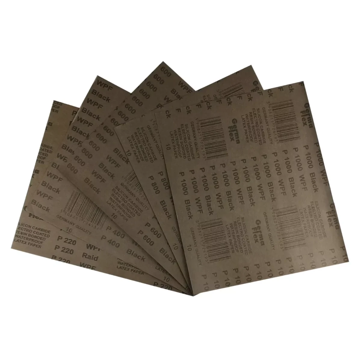 Inny (produkty bez marki) Zestaw papierów ściernych wodnych A4 - 5 szt.