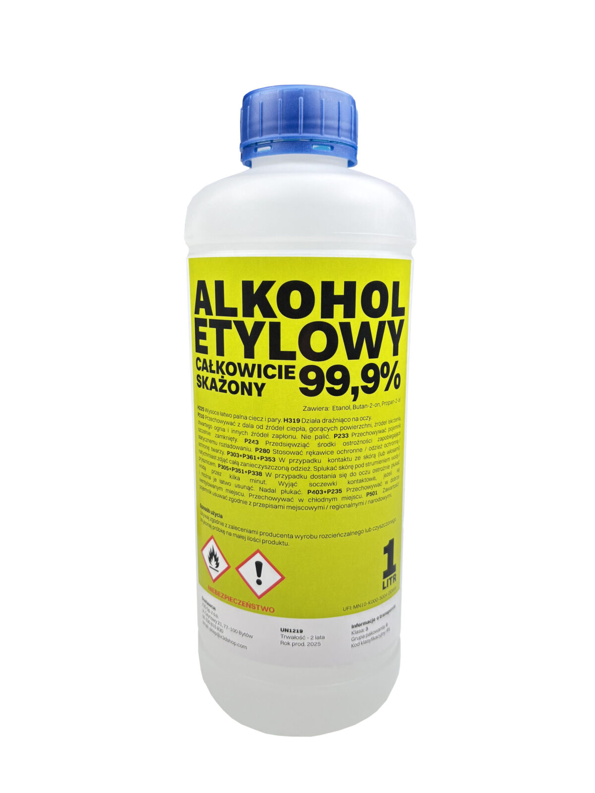 Alkohol Etylowy Całkowicie Skażony 99,9% Nowe Zdj