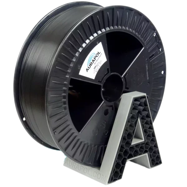 Aurapol PLA Czarny – wytrzymały filament 3D, 2,5 kg