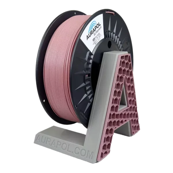 Aurapol PLA Powder Pink – subtelny róż do kreatywnych projektów 3D.