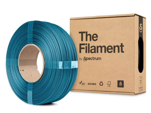 Niebieski filament Spectrum PETG CF ReFill z włóknem węglowym – ekologiczna wersja na kartonowym rdzeniu