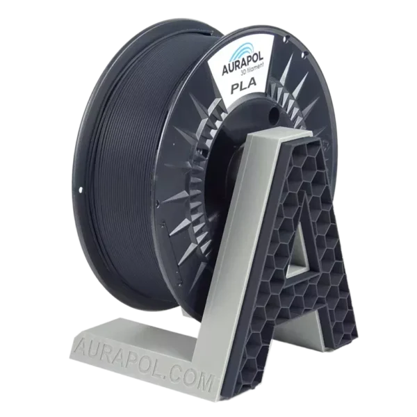 Ciemny szary filament Aurapol PLA – filament premium do druku 3D, bezpieczny, łatwy w użyciu i kompatybilny z AMS.