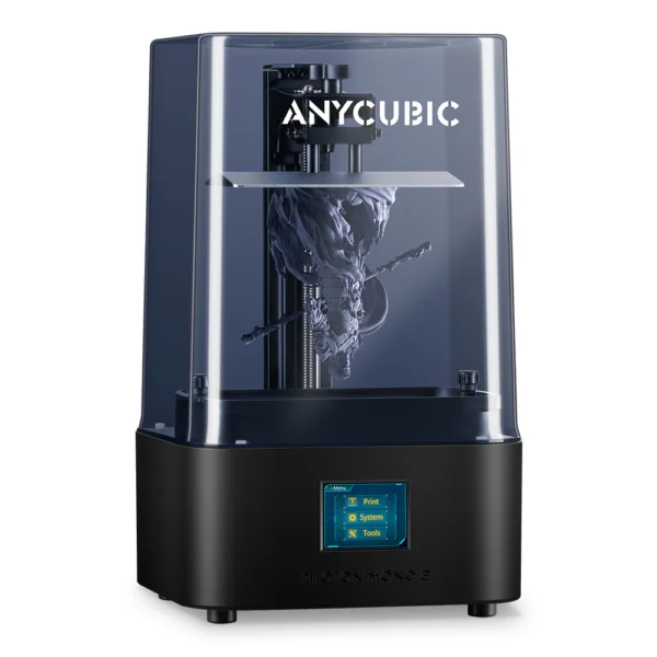 Drukarka 3D Anycubic Photon Mono 2 z pokrywą ochronną i precyzyjną platformą roboczą do wydruków z żywic światłoutwardzalnych