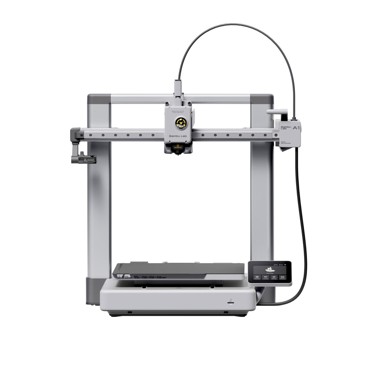 Bambu Lab A1 – drukarka 3D typu plug & play z otwartą konstrukcją, kolorowym wyświetlaczem i możliwością rozbudowy o system AMS Lite.