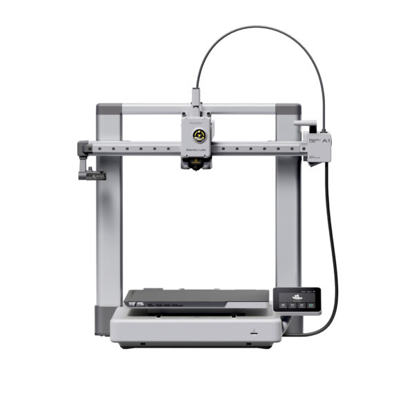 Bambu Lab A1 – drukarka 3D typu plug & play z otwartą konstrukcją, kolorowym wyświetlaczem i możliwością rozbudowy o system AMS Lite.