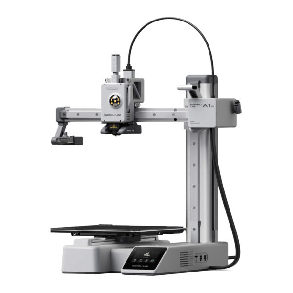 Kompaktowa drukarka 3D Bambu Lab A1 Mini Combo z modułem AMS Lite – zestaw typu plug & play, idealny dla początkujących.