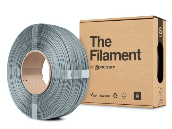 Szary filament Spectrum PETG CF ReFill z włóknem węglowym – ekologiczny na kartonowym rdzeniu