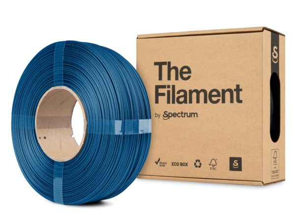 Niebieski filament Spectrum PLA CF ReFill z włóknem węglowym – ekologiczny, na kartonowym rdzeniu