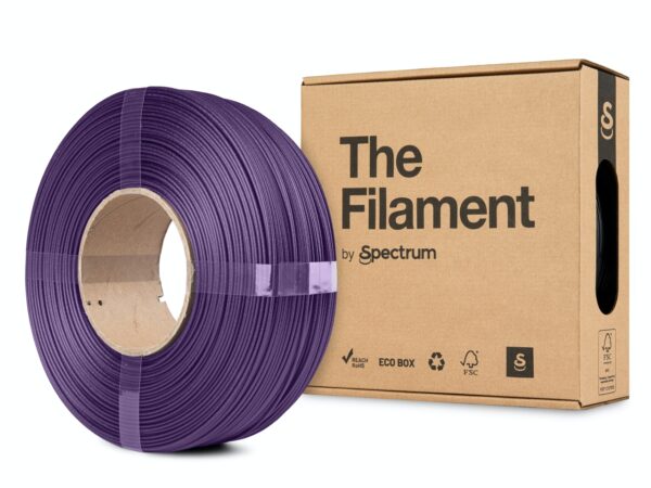 Ciemnofioletowy filament Spectrum PLA CF ReFill z włóknem węglowym – ekologiczny, na kartonowym rdzeniu