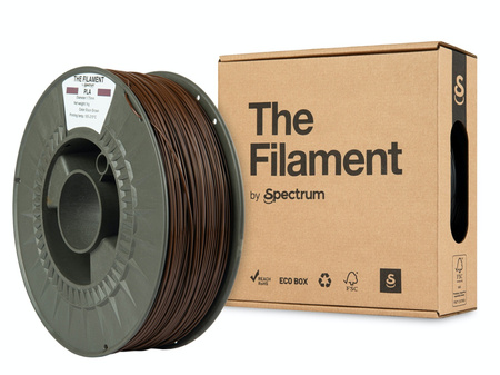Filament THE FILAMENT PLA by Spectrum brązowy na szpuli, błyszczące wykończenie