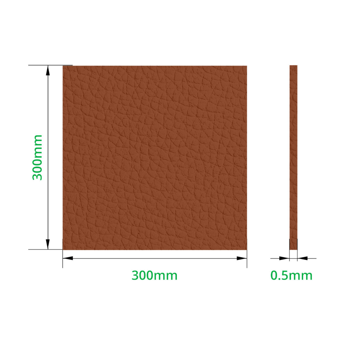 Tkanina z imitacji skóry PU z fakturą – 5 sztuk, 300x300mm, 0,5mm grubości, idealna do cięcia i grawerowania.